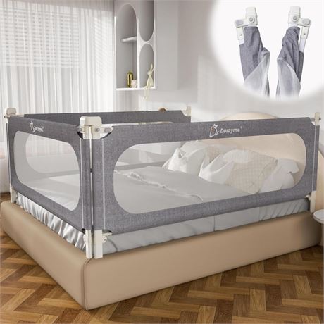 MagicFox Foldable Bed Rail for Toddlers - 32 Levels of Height Adjustment