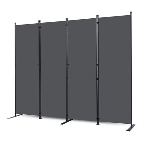 Wall Divider, 4 Panel Room dividers and Folding Privacy Screens with Wider