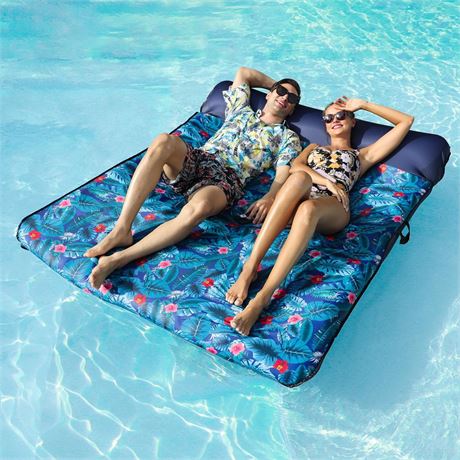FindUWill Oversized Pool Float Lounger for Adults - 72" Extra Large Heavy Duty