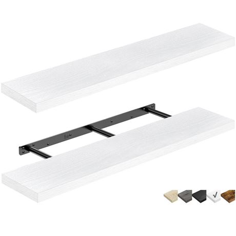 QEEIG Bathroom Shelves 48 inches Long Wall Shelf Large Extra Long 48 x 9 inch