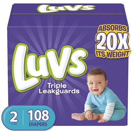 Luvs Diapers Size 2  108 Count (Select for More Options)