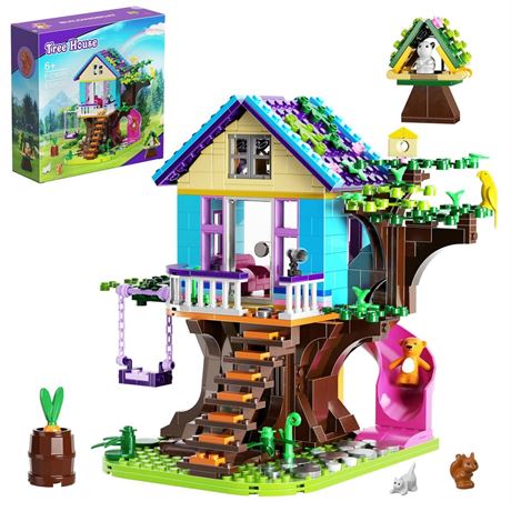 Tree House Building Kit, Friendship Forest Treehouse Building Toy with Animals