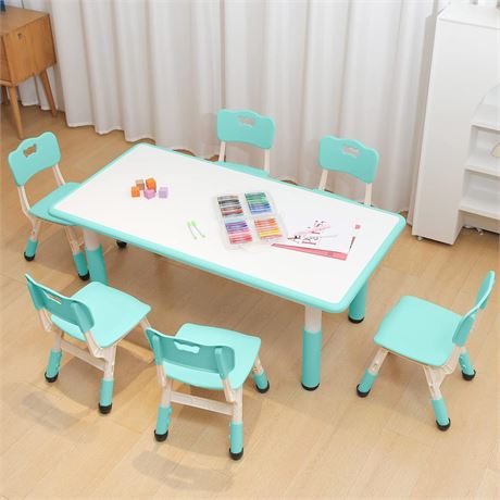 Kids Table and Chairs, Kids Table and Chair Set for Boys and Girls Age 2-12,