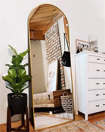 Floor Mirror, Full Length Mirror with Stand, Arched Wall Mirror, Mirror Full