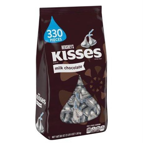 KISSES Milk Chocolates  56 Oz  330 Pieces