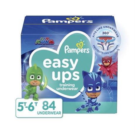 Pampers Easy Ups PJ Mask Training Pants Toddler Boys Size 5T/6T 84 Count
