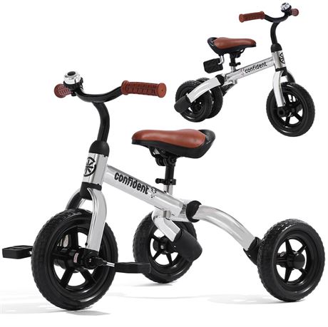 XPIY Tricycle for Toddlers Age 2-5 Years Old, 3 in 1 Folding Toddler Bike for