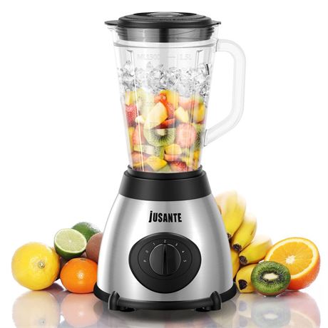 Blender for Smoothies, 1000W Glass Blender for Kitchen Countertop with 48oz
