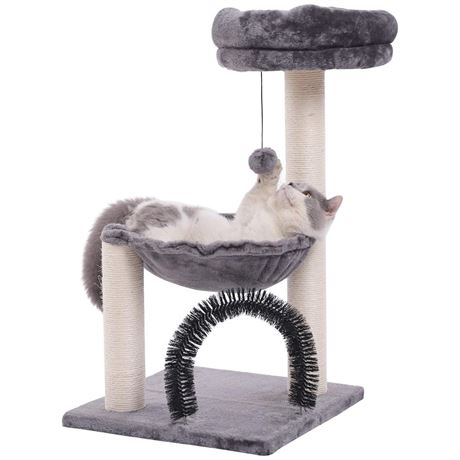 HOOPET cat Tree,27.8 INCHES Tower for Indoor Cats, Multi-Level Cat Tree with