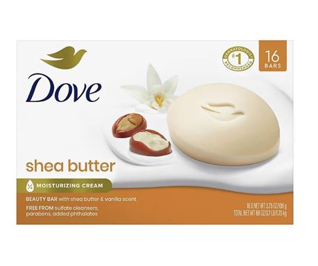 Dove Purely Pampering Beauty Bar, 16 ct./3.75 oz.