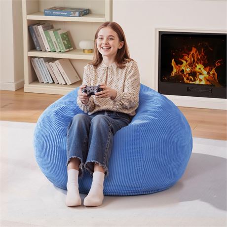 Homguava 2.5FT Bean Bag Chair,Teardrop Bean Bags Small Beanbag Chair with