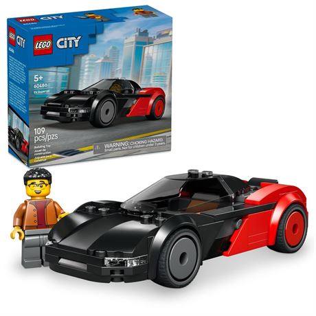 LEGO City EV Supercar Building Toy for Kids - Pretend Play Set for Boys &