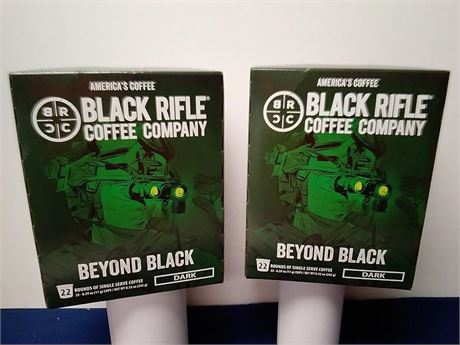 2 pack Black Rifle Coffee Company Beyond Black K Cups Pods  Dark Roast  22 Ct