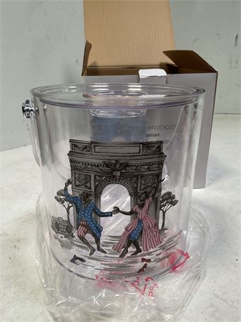 Sheila Bridges Harlem Toile Dancing Ice Bucket and Tong Set