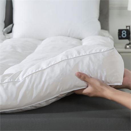 WhatsBedding 5 inch Memory Foam Mattress Topper Twin Size for Back Pain, Soft