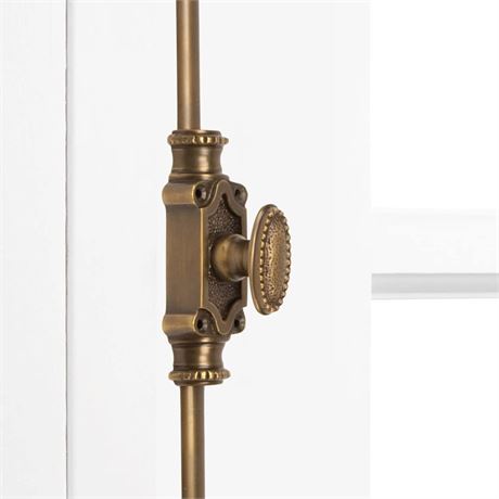 A29 Hardware 2 Feet Beaded Style Brass Cremone Bolt for Cabinets, Antique Brass