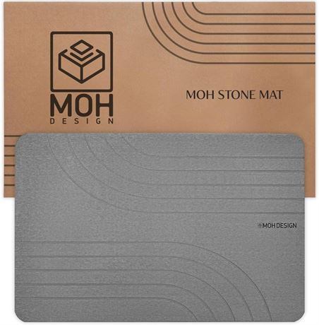 MOH Stone Mat, Diatomaceous Earth Shower Mat, Ultra-Absorbent, Quick Drying,