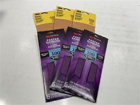 OFFSITE 3-packs, Pro Grade Precision 3.7 in. X 11 in. Medium 100-Grit Sheet