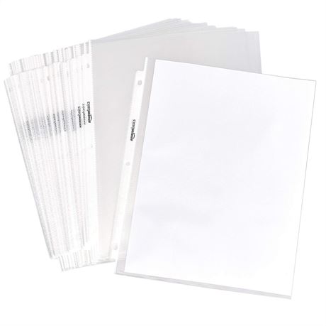 Amazon Basics Sheet Protector - Non-Glare, 1200-Pack, Clear