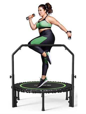 BCAN 450/550 LBS Foldable Mini Trampoline, 40"/48" Fitness Trampoline with