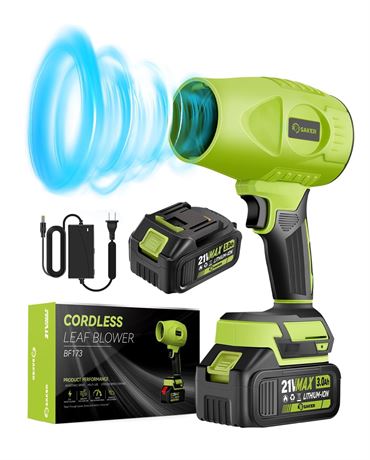 Saker Cordless Leaf Blower Portable Dust Cleaner Handheld Blowers 2 x 4.0Ah