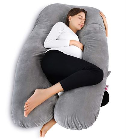 Meiz Pregnancy Pillow, U Shaped Pregnancy Body Pillow with Zipper Removable