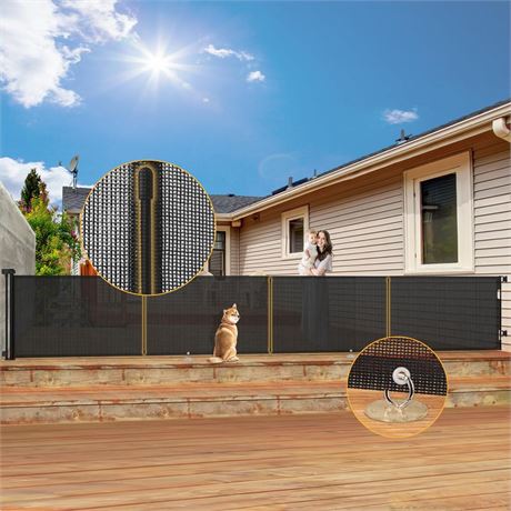 200'' Retractable Baby Gates Extra Wide,35" Tall Retractable Dog Gate for