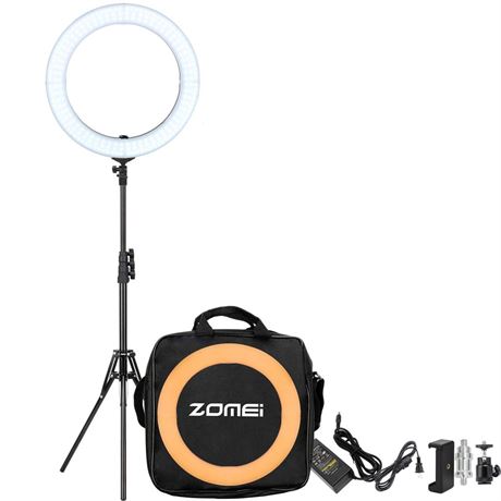 18 Inch Ring Light with Tripod Stand, Dimmable 58W 5500K LED Circle Light for