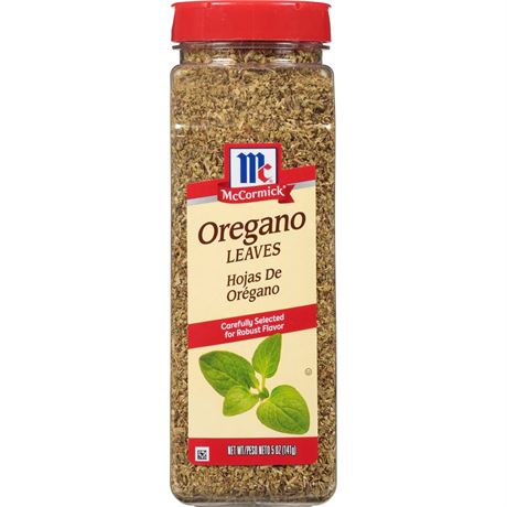 McCormick Culinary Kosher Mediterranean Style Oregano Leaves, 5.0 oz Bottle