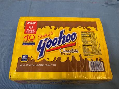 Yoo-hoo Chocolate Drink Boxes, Chocolate, 6.5 Oz Box, 40/Carton 072350000542 -