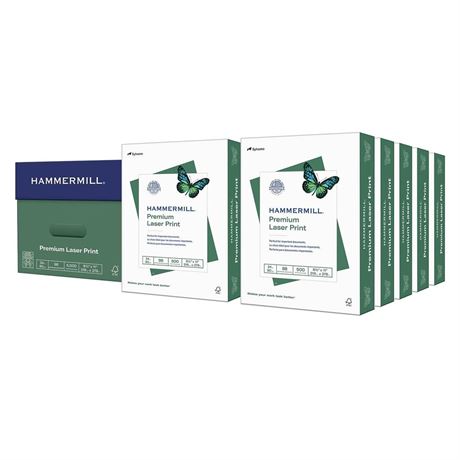 Hammermill Printer Paper, Premium Laser Print 24 lb, 8.5 x 11-10 Ream (5000