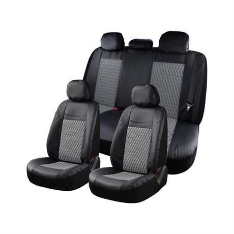 Coverado Car Seat Covers Full Set, 11 Pieces Universal Seat Covers for Cars,
