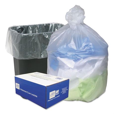 Ultra Plus WHD2431 Can Liners, 16 Gallon, 24-Inch x32-Inch , 200/CT, Translucent