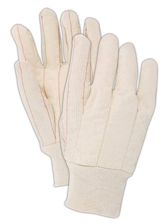 MAGID MultiMaster Double Palm Chore Gloves with Knit Wrist,  8 Pairs, Size