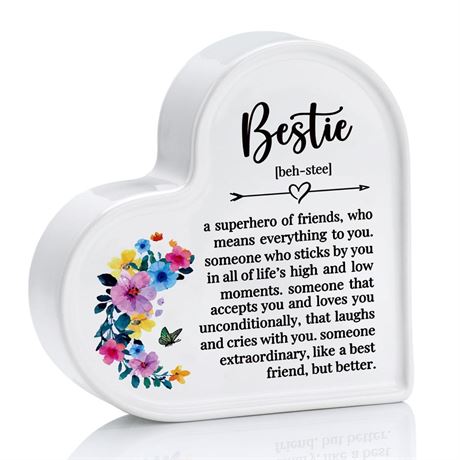 Bestie Gifts for Women, Handmade Ceramic Signs Decor, Sister Gifts, Bestie