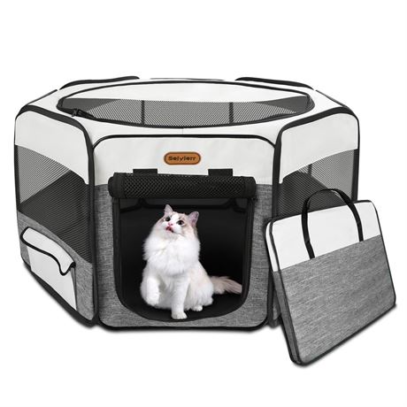 Dog Playpen, Portable Pet Playpen, Puppy Playpen, Cat Playpen with Carrying