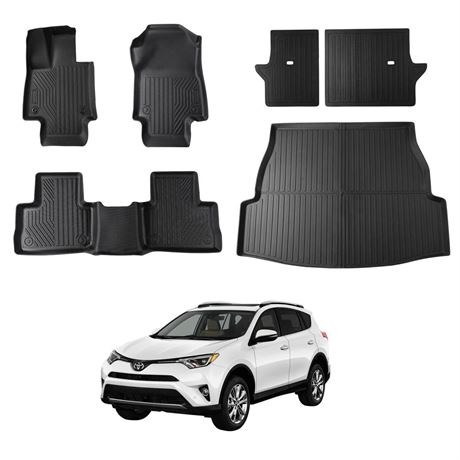 Ecarzo Floor Mats Compatible with RAV4 2019-2021 2022 2023 2024 Accessories