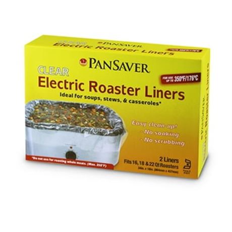 PanSaver Disposable Electric Roaster Liners, 36 Count (2PACK)