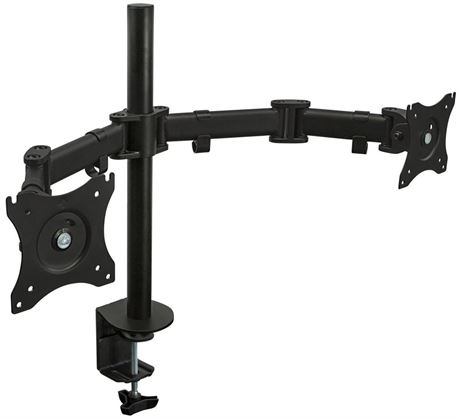 Mount-It! Dual Monitor Mount | Double Monitor Desk Stand Arm | Two Articulating