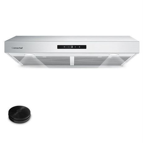 AMZCHEF Under Cabinet Range Hood 30 Inch,900CFM AC Motor with 9 Speed Exhaust