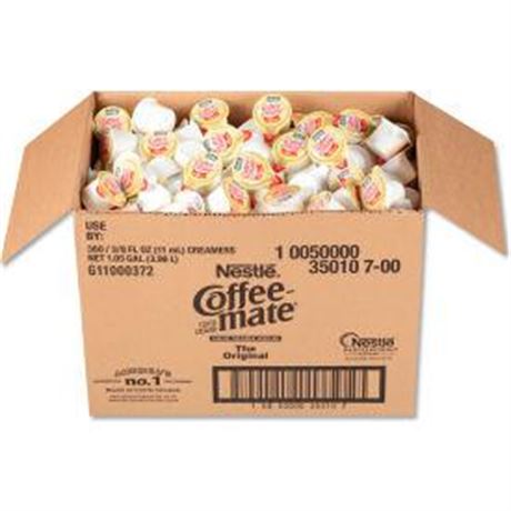 Coffee-Mate 11000372 0.38 Oz Liquid Coffee Creamer Mini-Cups - Original