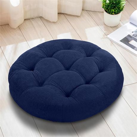 (2pk) Millsilo 22 inch Floor Pillow, Large Floor Cushions, Round Floor Cushion