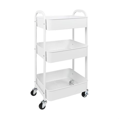 MAX Houser 3-Tier Rolling Utility Cart with Caster Wheels,Easy Assembly, for