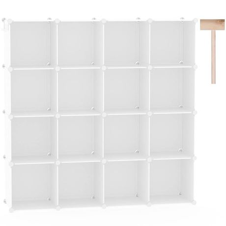 OFFSITE C&AHOME Cube Storage Organizer, 16-Cube Shelves Units, Closet Cabinet,