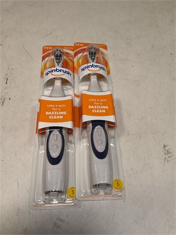 Arm & Hammer Spinbrush Battery Powered Toothbrush, Soft Bristles (2pack)