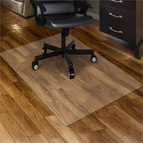 Kuyal Clear Chair mat for Hard Floors 36 x 48 inches Transparent Floor Mats