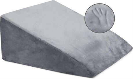 Milliard 12 Inch Bed Wedge Pillow with Memory Foam Top -Helps with Acid Reflux