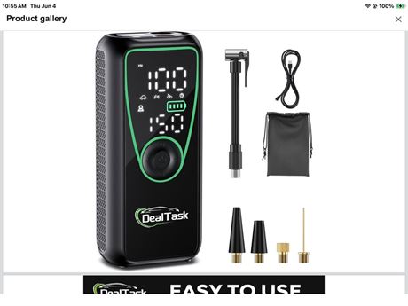 Tire Inflator Portable Air Compressor,150PSI Fast Inflation with 4000mAh