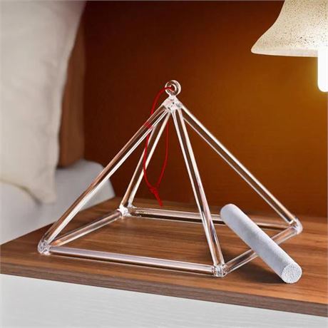 CVNC Triangle Crystal Singing Pyramid With Carrier Bag For Meditation Healing