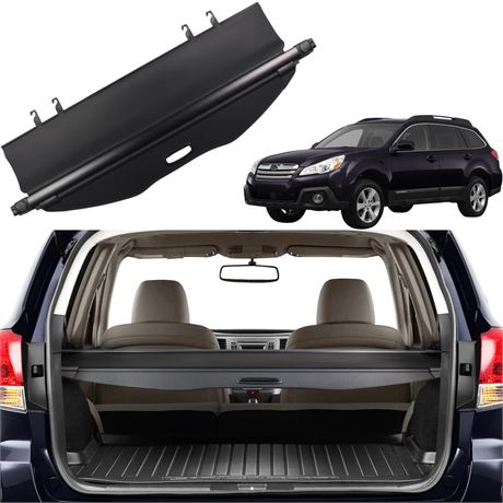 Cargo Cover Rear Trunk Cover Fit for Subaru Outback Black 2010-2014 Rear Trunk